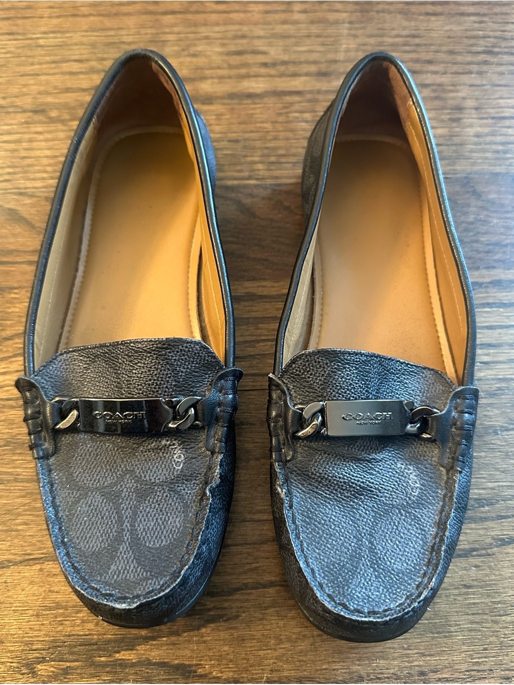 COACH Olive Signature Loafers